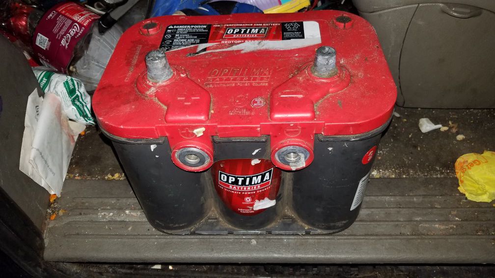 Red top top and side post battery