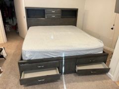 King Sized Bed and Dresser