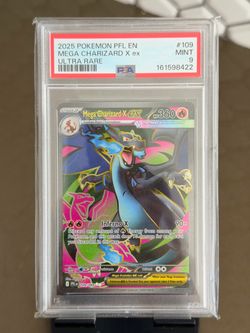 PSA 9 Mega Charizard X ex Ultra Rare #109 2025 Pokemon PFL