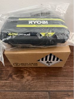 Brand New Ryobi 40V Lithium-Ion 2.0 Ah Battery