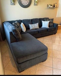 Beautiful Charcoal grey sectional couch from Ashley Furniture