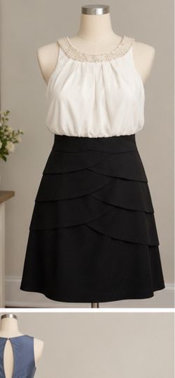 Black and White Tiered Cocktail Dress