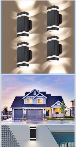 4 Pack LED Square Up and Down Lights Outdoor