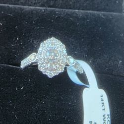 14k White Gold 1/2k Diamond Engagement Ring