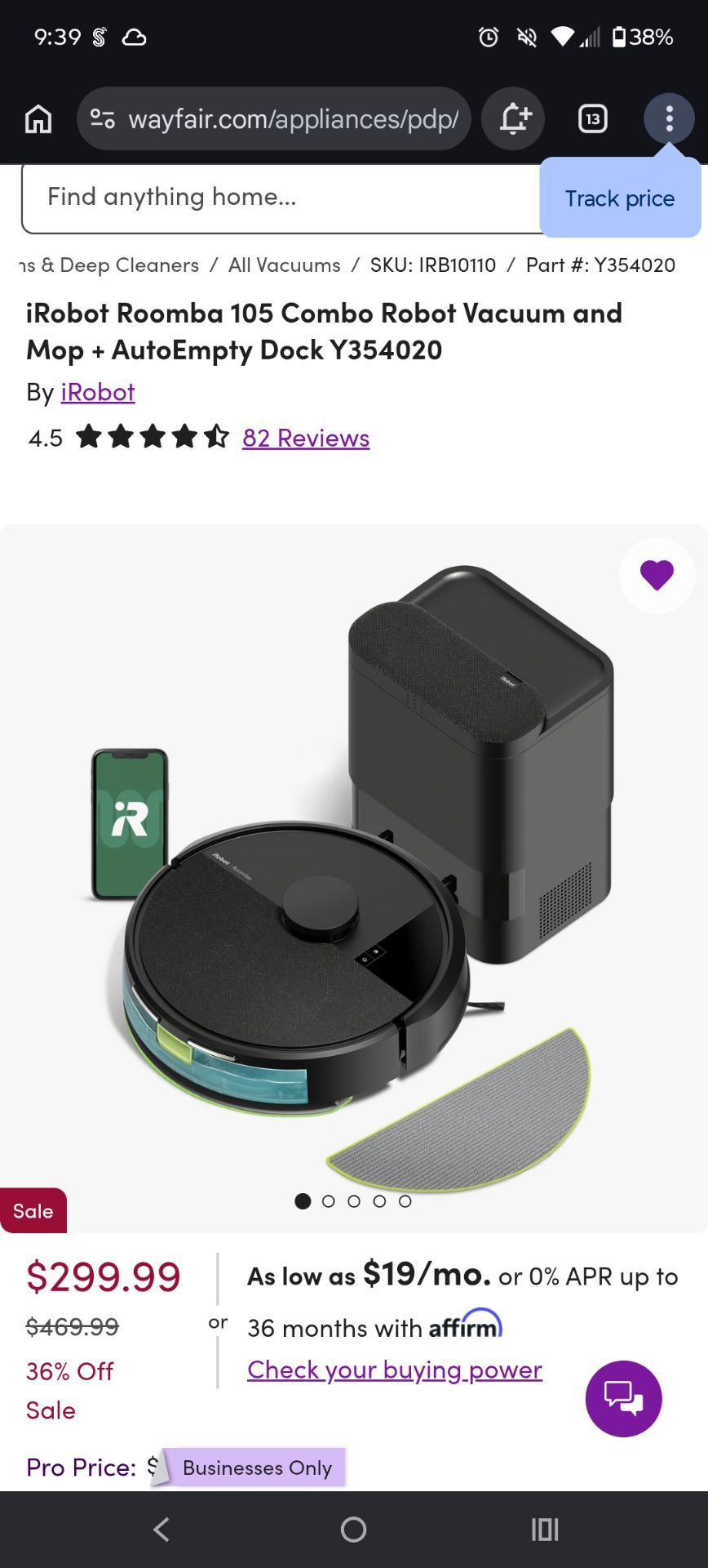 IRobot Roomba combo