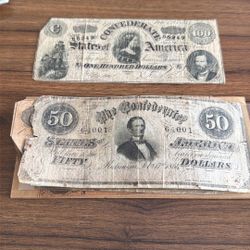 Mixed Currency - China/ Confederate 