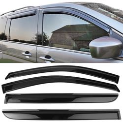 Fits 08-10 Honda Odyssey Slim Style Window Visors Acrylic Rain Guard Tape-On 4PC