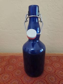Cobalt Blue Belgian Style Flip Top Beer Bottles (22 pieces)