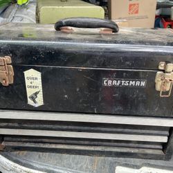 Black Small Craftsman Metal Toolbox 