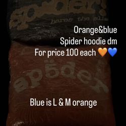 Blue & Orange Spider Hoodies Dm For A Good Price 