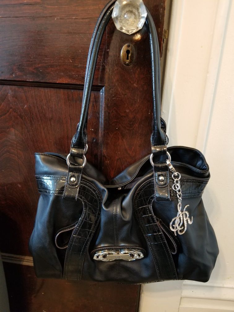 Sienna Ricchi Womens Black Purse Handbag Large