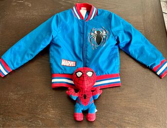 Marvel Spider-Man Bomber Jacket and Spider-Man Plush Toy - Child Size S
