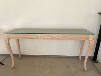 Elegant Glass Top Console Table