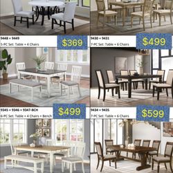 Dining Set In Special Eli Fur Finance Available FREE LOCAL DELIVERY