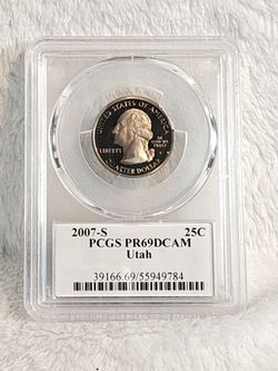 #557 Utah 2007 S PR69 Quarter Coin 