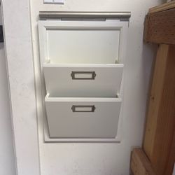 Pottery Barn White Hanging Office Organizer