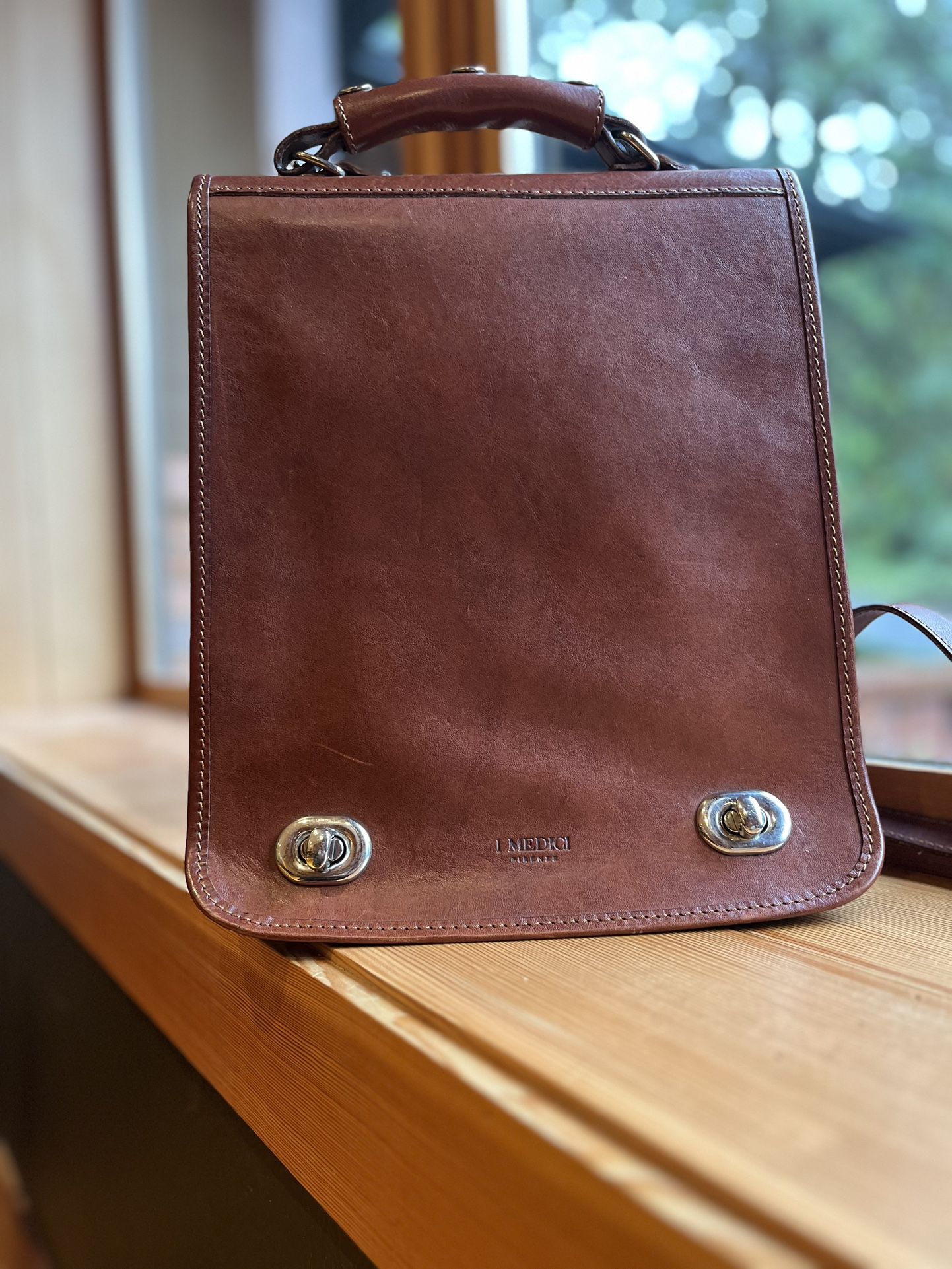  I Medici Bags | I Medici Firenze Messenger Bag Crossbody Brown Leather Satchel 