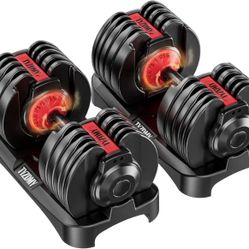 TYZDMY Adjustable Dumbbells Set of 2 ，Adjustable 52.5 lbs pair 105 lbs