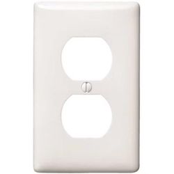 Qty: 250 Eaton PJ8W - Duplex Receptacle Wall Plate, 1 Gang, White