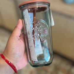 Starbucks Triangle Glass Cup