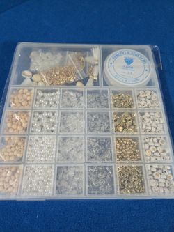 Clear and Beige Jewelry making beads set