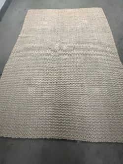 World Market Hand-Woven 100% Jute Area Rug – 6’ x 9’