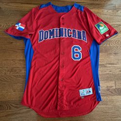 2013 Tony Peña Dominican Republic WBC Game Worn Jersey Size 44