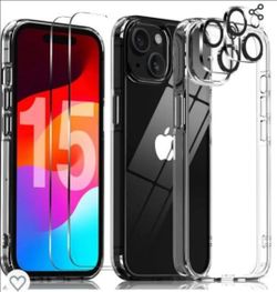 Iphone 5 Case Clear Case and 2 Pack of Tempered Glass Screen Protector