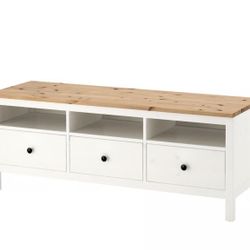 IKEA HEMNES TV unit, white stain/light brown, 58 1/4x18 1/2x22 1/2 "
