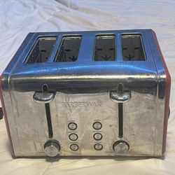 Farberware 4-Slice Toaster Stainless Steel Broken & For Parts 