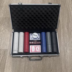 Full Poker Set With Metal Case