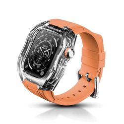 RYUEUYA Premium Translucent Case with Band for Apple Watch Series 10/11 46mm, Hard Crystal Clear Military-Grade Protective Bumper Cov V Retails $34.99