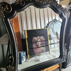 Black And Gold Dresser Top Mirror