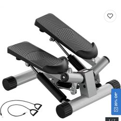 New! Stair Stepper with Resistance Bands for Home Fitness, Adjustable Height Stair Stepper, Workout Equipment, 265 lbs Capacity
