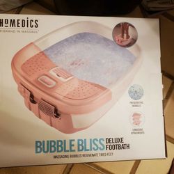 Homopedics BUBBLE Bliss FOOT Bath With MASSAGE Capability 