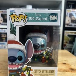 Stitch w/ Lights Funko Pop #1504 Disney Lilo Christmas Movies Holidays Tree Film