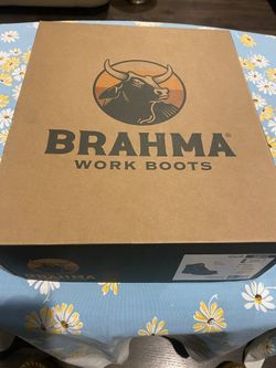 New Men’s Brahma Work Boots . Steel Toe ,Leather Upper , (Wide )10 W 