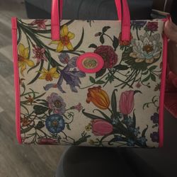 Gucci Handbag Cloth Floral 
