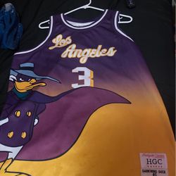 Los Angeles Darkwing Duck Basketball Jersey Headgear Classics Men’s Size XL