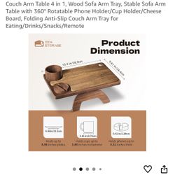 $20-Great Gift Wooden Couch Arm Table