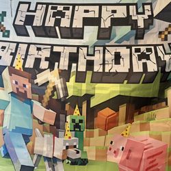 Happy Birthday Banner Minecraft