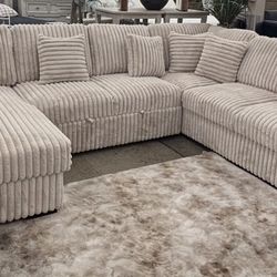 Beautiful Sectional With Pull Out Bed And Storage 