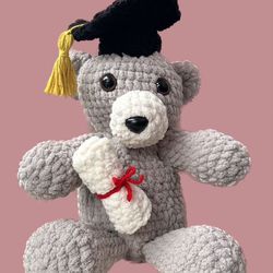 Handmade - Custom Crocheted - Graduation Bear for High School and College Students of 2024