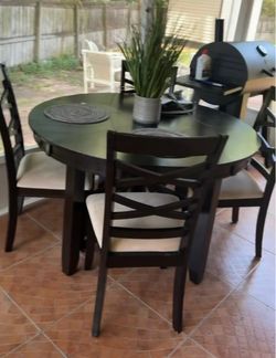 Round table and chairs