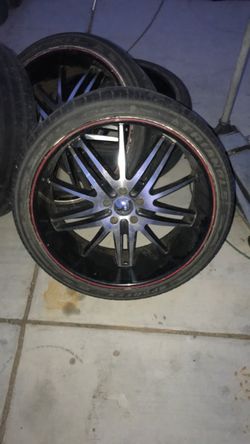 Custom Alloy Wheels with Tires Set of 4