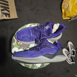 Adidas Men's Alphabounce Beyond Team Running Shoe Men's10.5 Women's Size 12 Purple/Gray Great Condition 