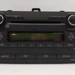 2009-2010 TOYOTA COROLLA AM FM CD PLAYER RADIO RECEIVER 239498