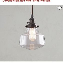 Pottery Barn Schoolhouse Pendant light