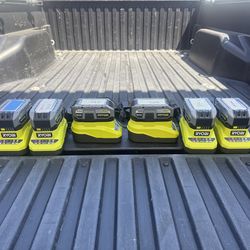 RYOBI ONE+ 18V 4.0 Ah Lithium HIGH PERFORMANCE Battery & Charger Starter Kit **$55 Each**