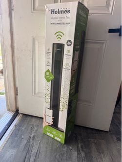 Smart Tower fan 36” tall oscillating w remote control and app cell Connect Alexa google compatible abanico inteligente ventilador de torre se conecta 